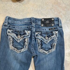 Miss Me Women's Boot Cut Jeans with Embellished Pockets